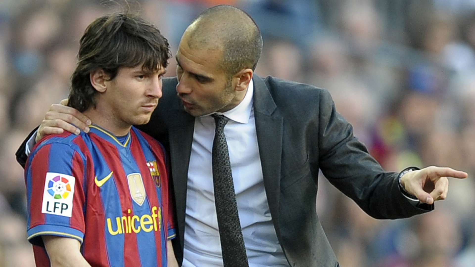 Pep Guardiola Lionel Messi Barcelona