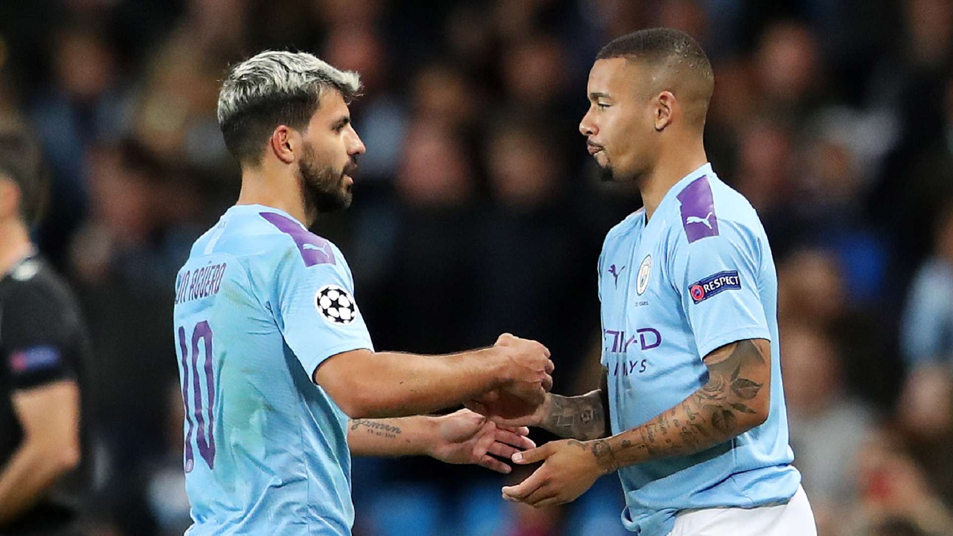 Sergio Aguero Gabriel Jesus Manchester City 2019-20