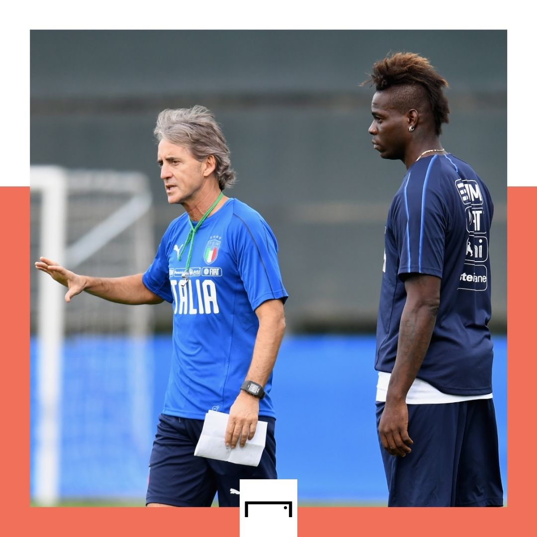 Mario Balotelli Roberto Mancini Italy GFX