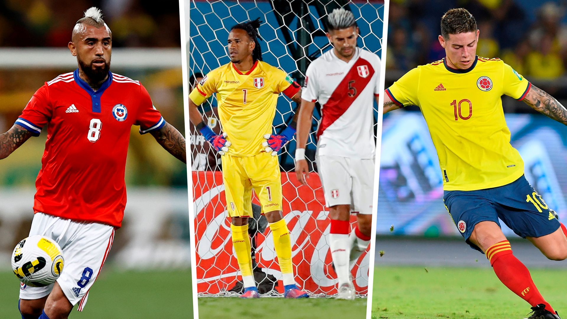 Chile, Perú, Colombia