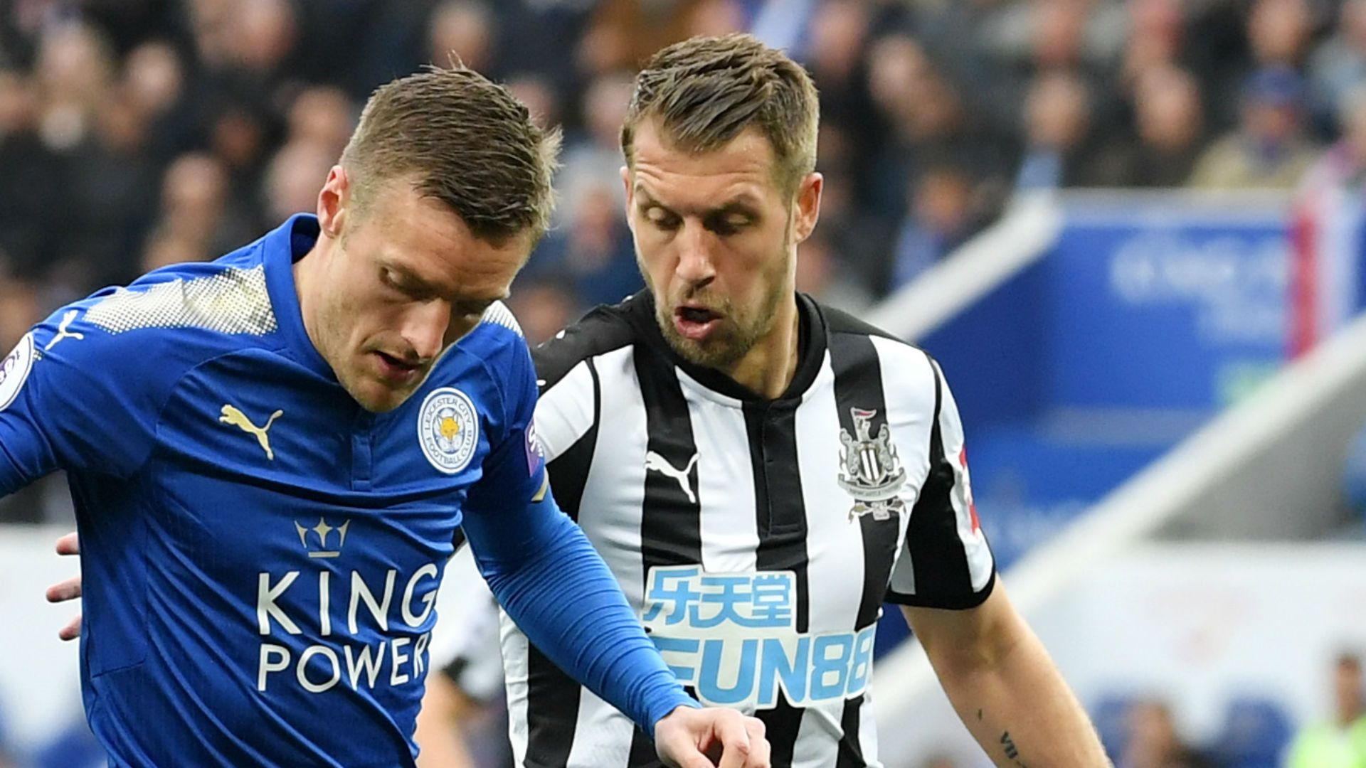 Florian Lejeune Jamie Vardy Newcastle Leicester City