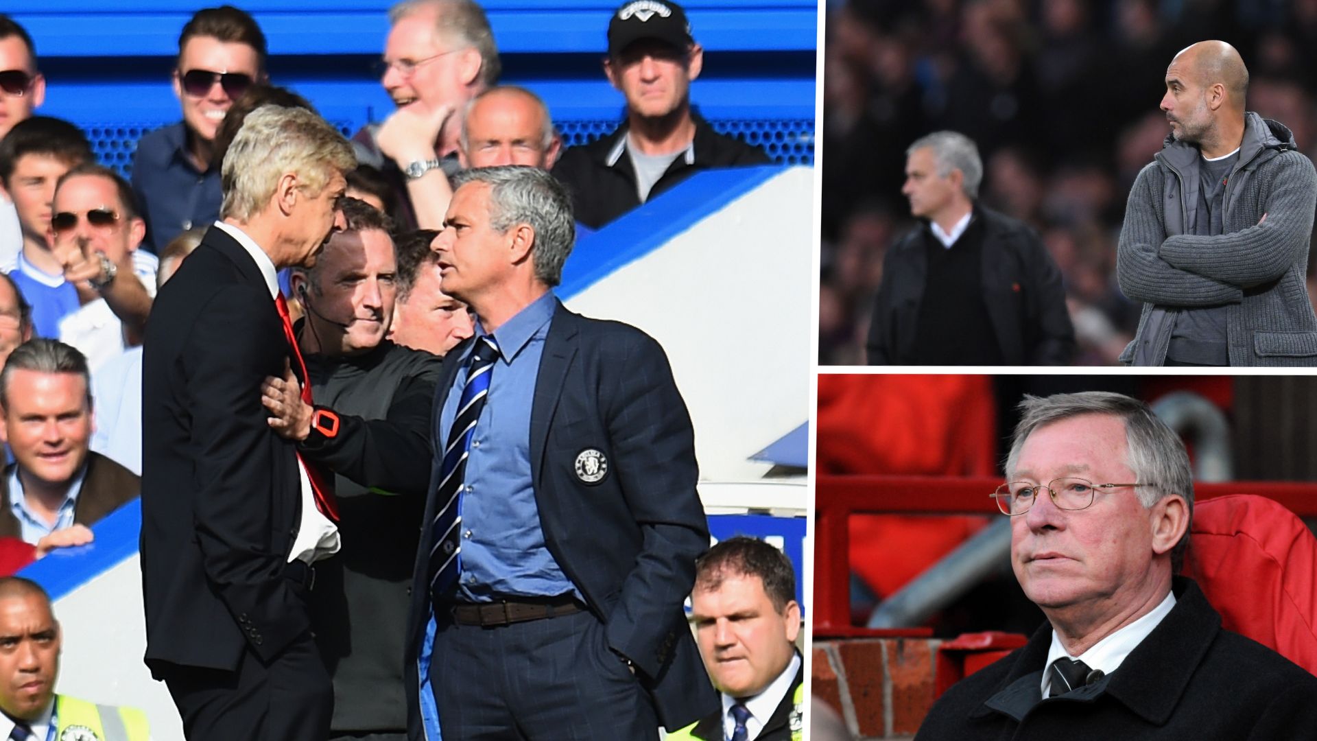 mourinho wenger ferguson guardiola three-way-split-window