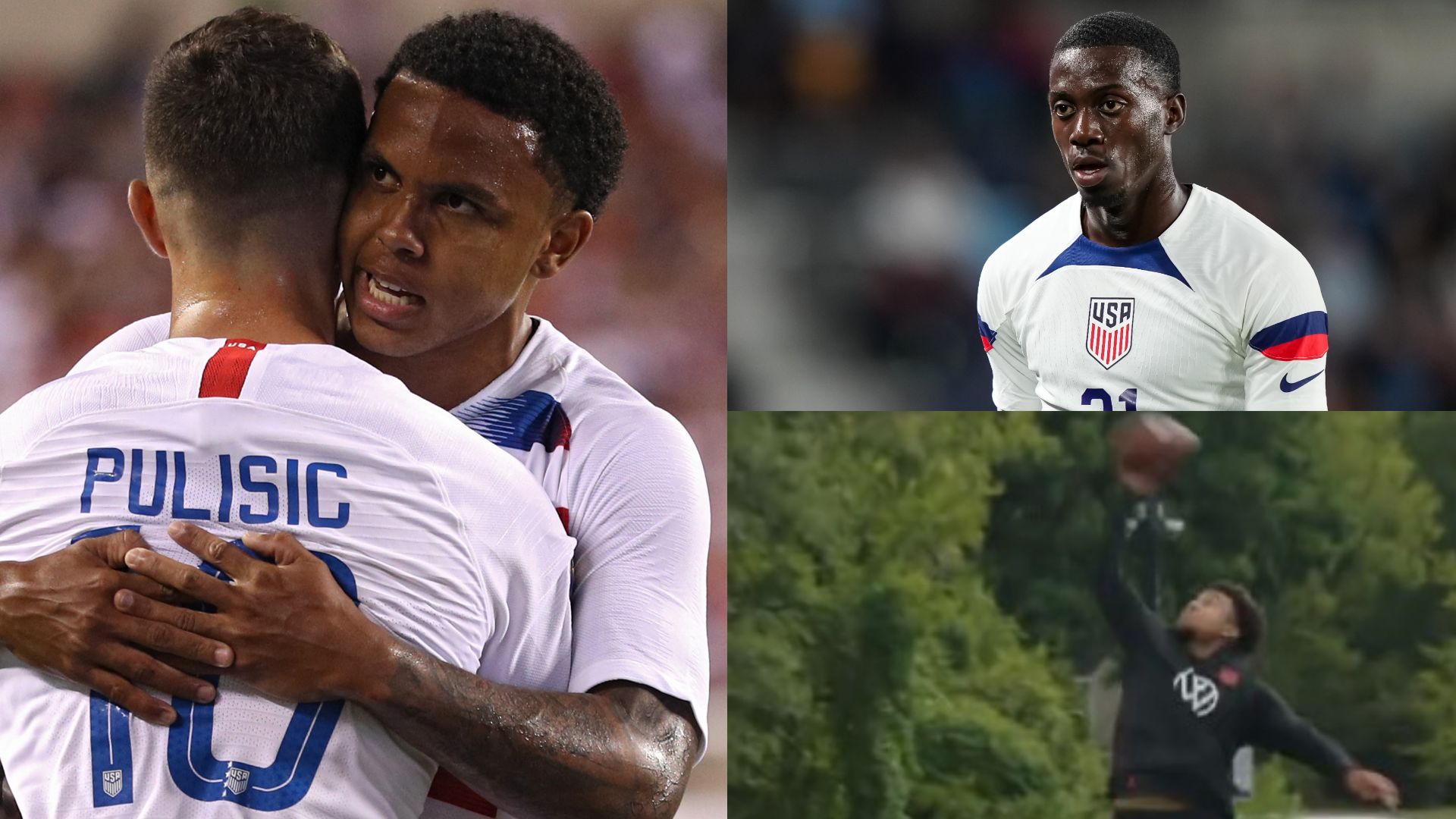 Christian Pulisic Weston McKennie Tim Weah NFL 