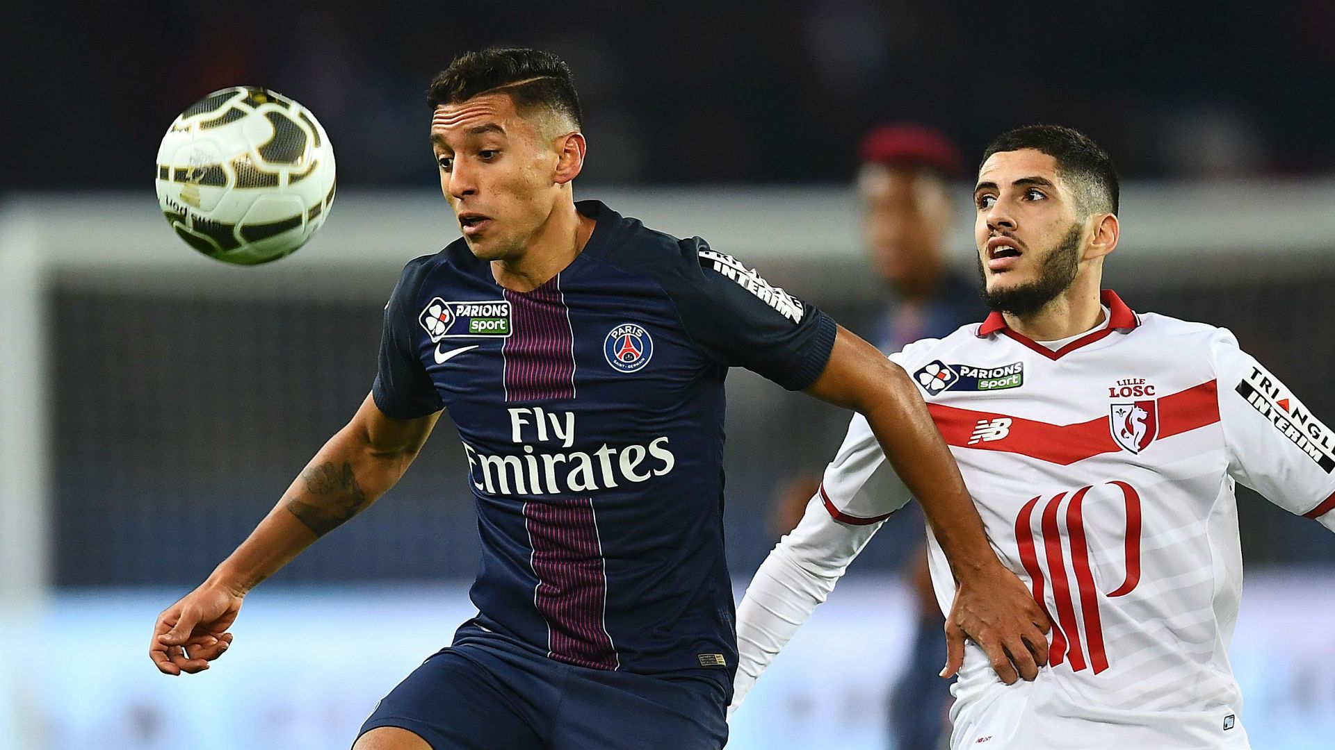 Marquinhos Yassine Benzeia PSG Lilel Coupe de la Ligue 14122016