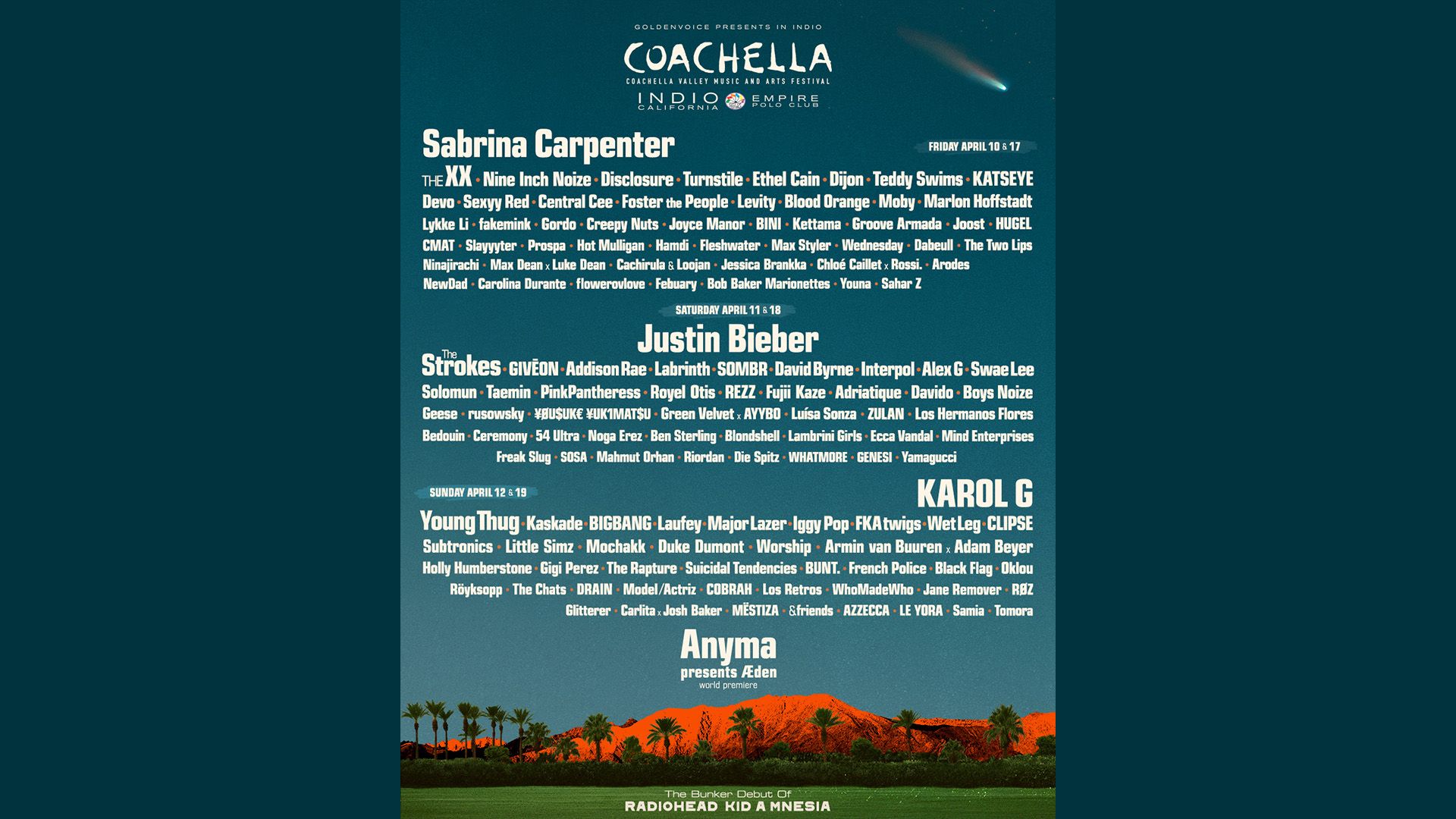 Coachella 2026 lineup