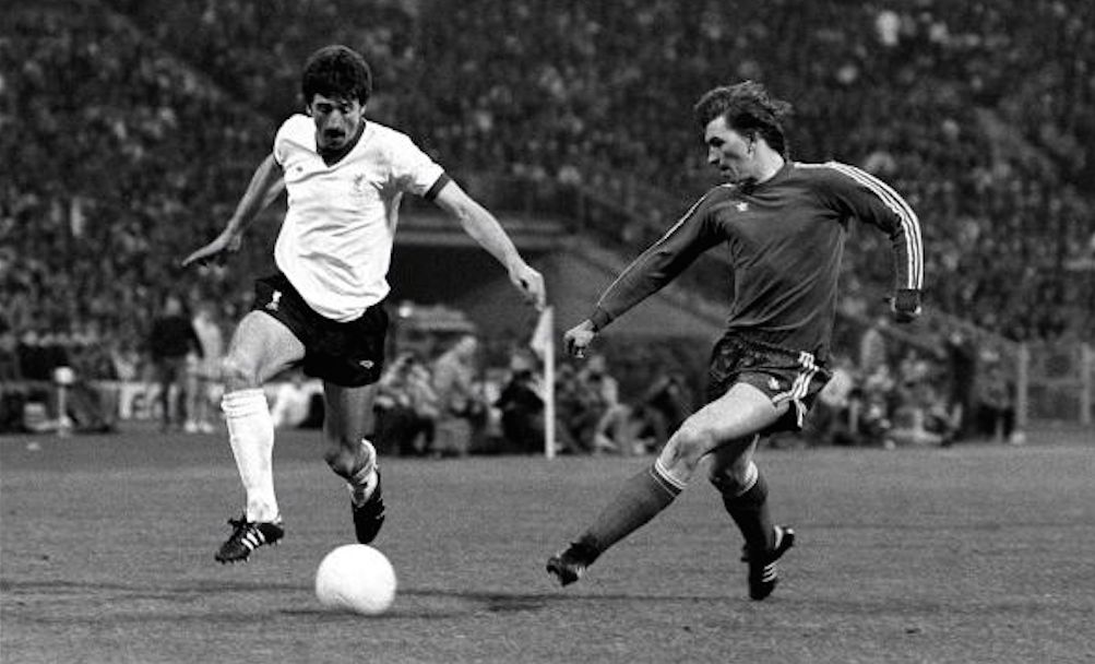 Bayern munchen liverpool . David Johnson Klaus Augenthaler