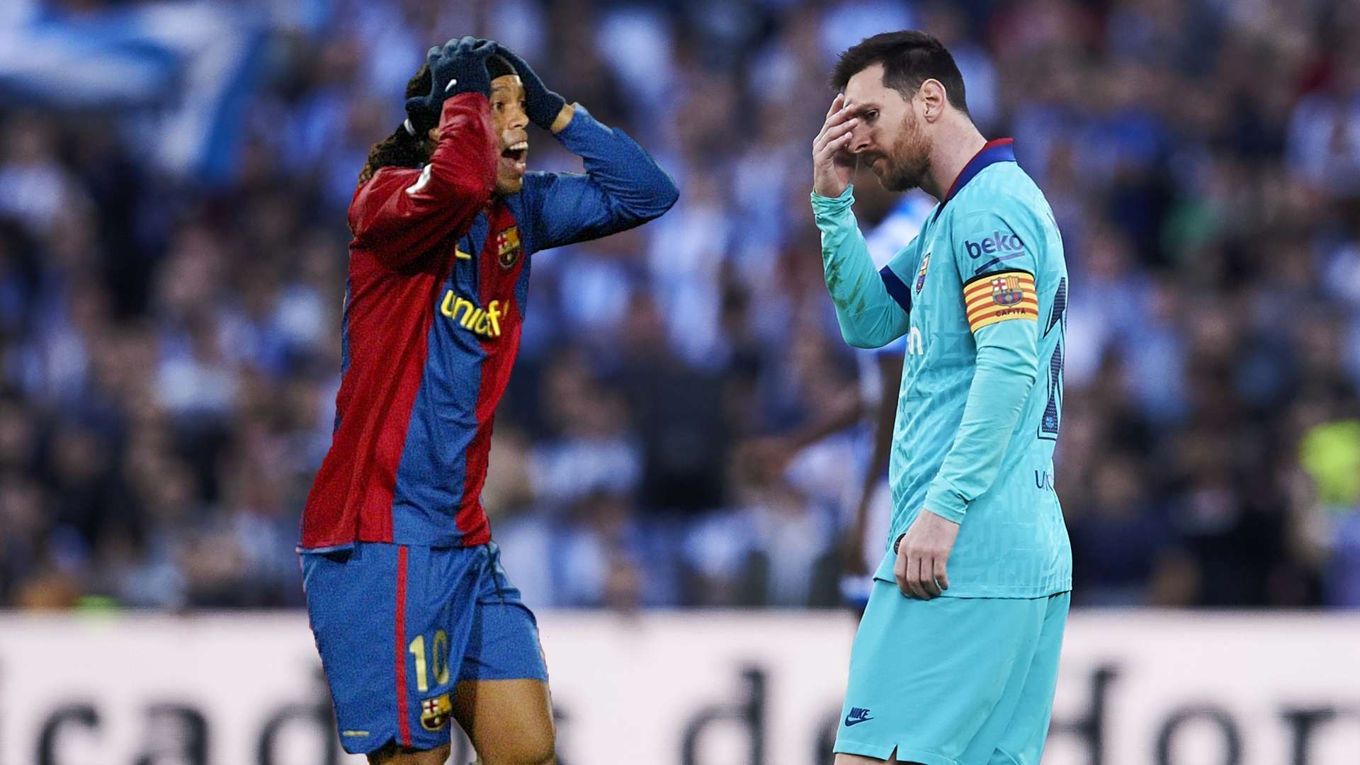 Ronaldinho (2006-2007) y Messi (2019-2020), Barcelona