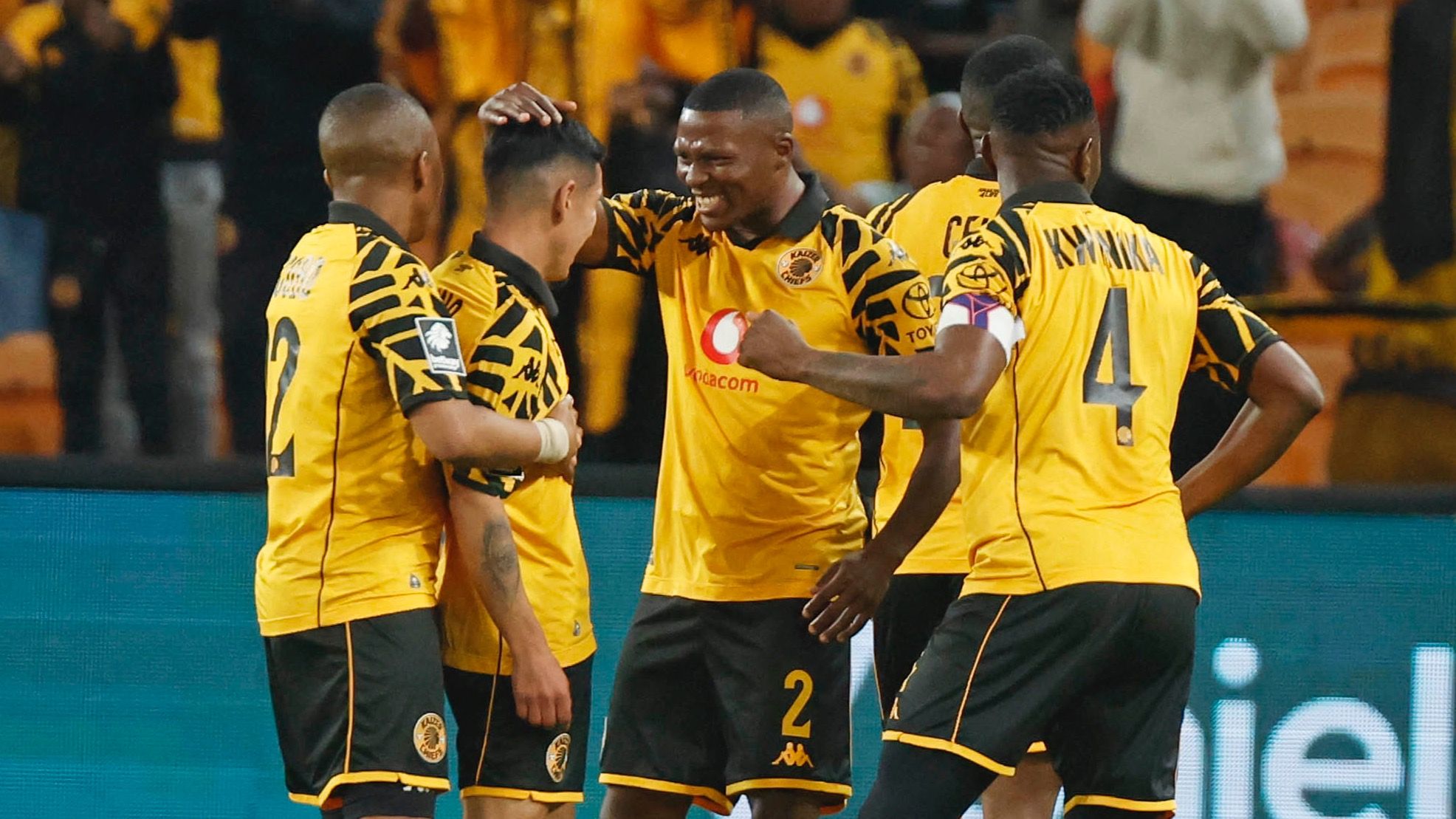 Gaston Sirino of Kaizer Chiefs celebrates goal