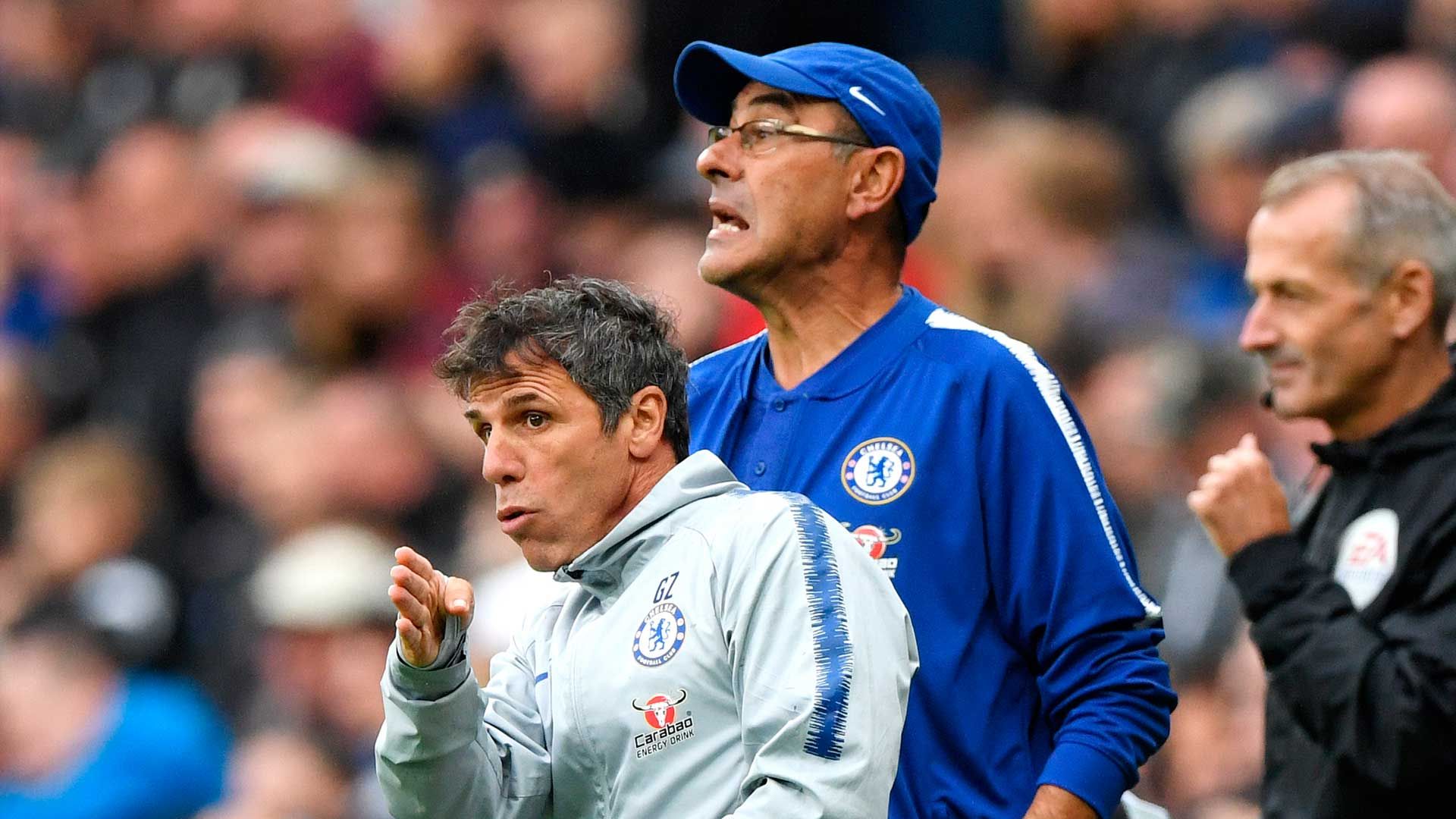 Gianfranco Zola and Maurizio Sarri