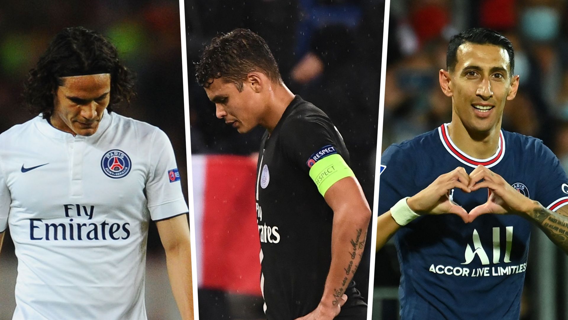 PSG Cavani Thiago Silva Di Maria