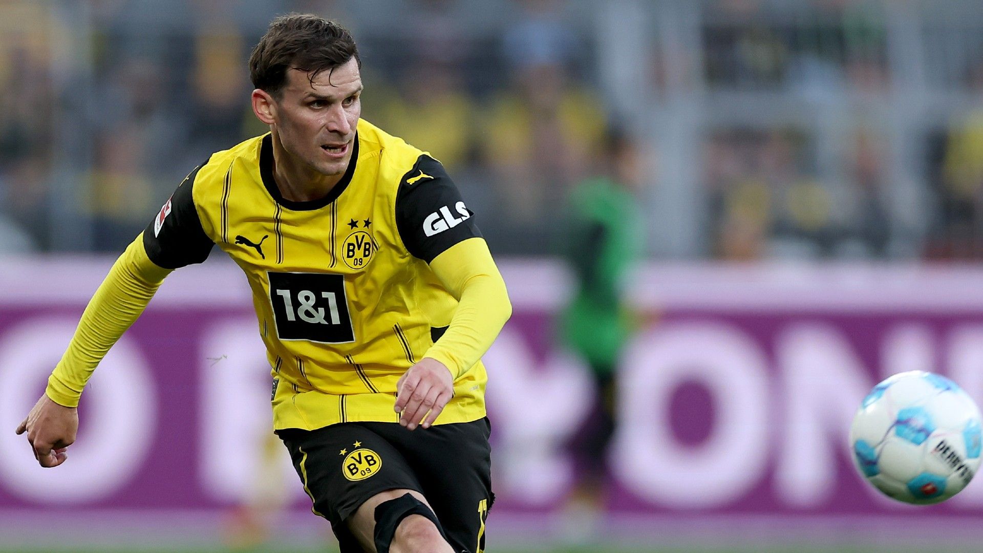 Pascal Gross of Borussia Dortmund runs with the ball 