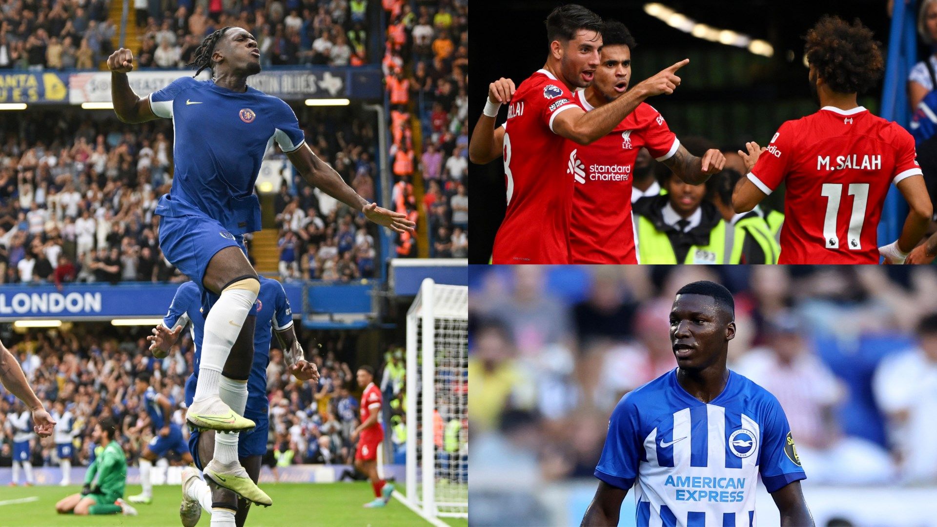 Axel Disasi Luis Diaz Moises Caicedo Chelsea Liverpool Premier League 2023-24 GFX