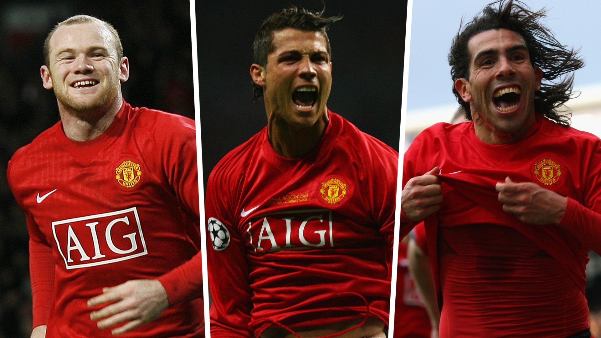 Wayne Rooney Cristiano Ronaldo Carlos Tevez