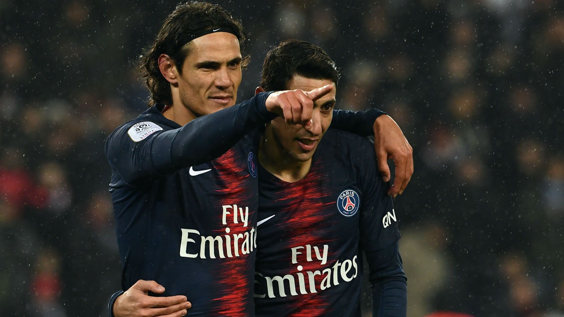 Edinson Cavani Angel Di Maria PSG Guingamp Ligue 1 19012019