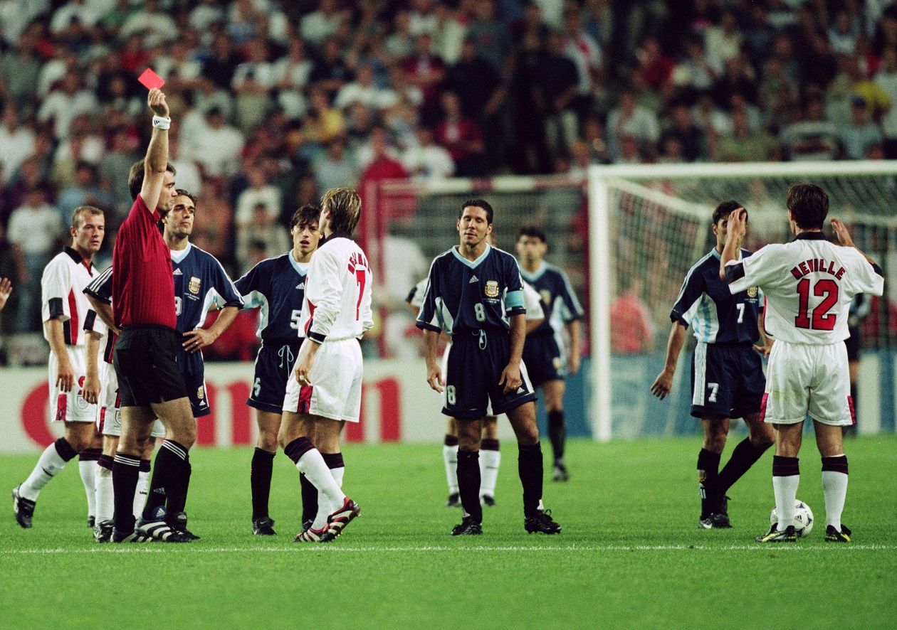 Diego Simeone David Beckham Argentina England red card 1998 FIFA World Cup