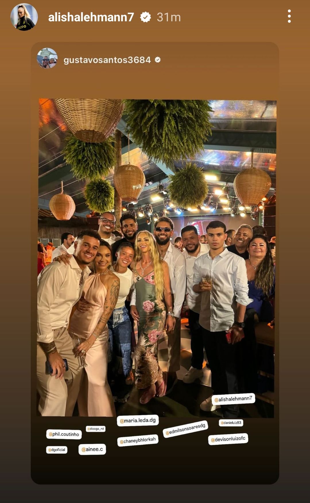 Alisha Lehmann Douglas Luiz Philippe Coutinho