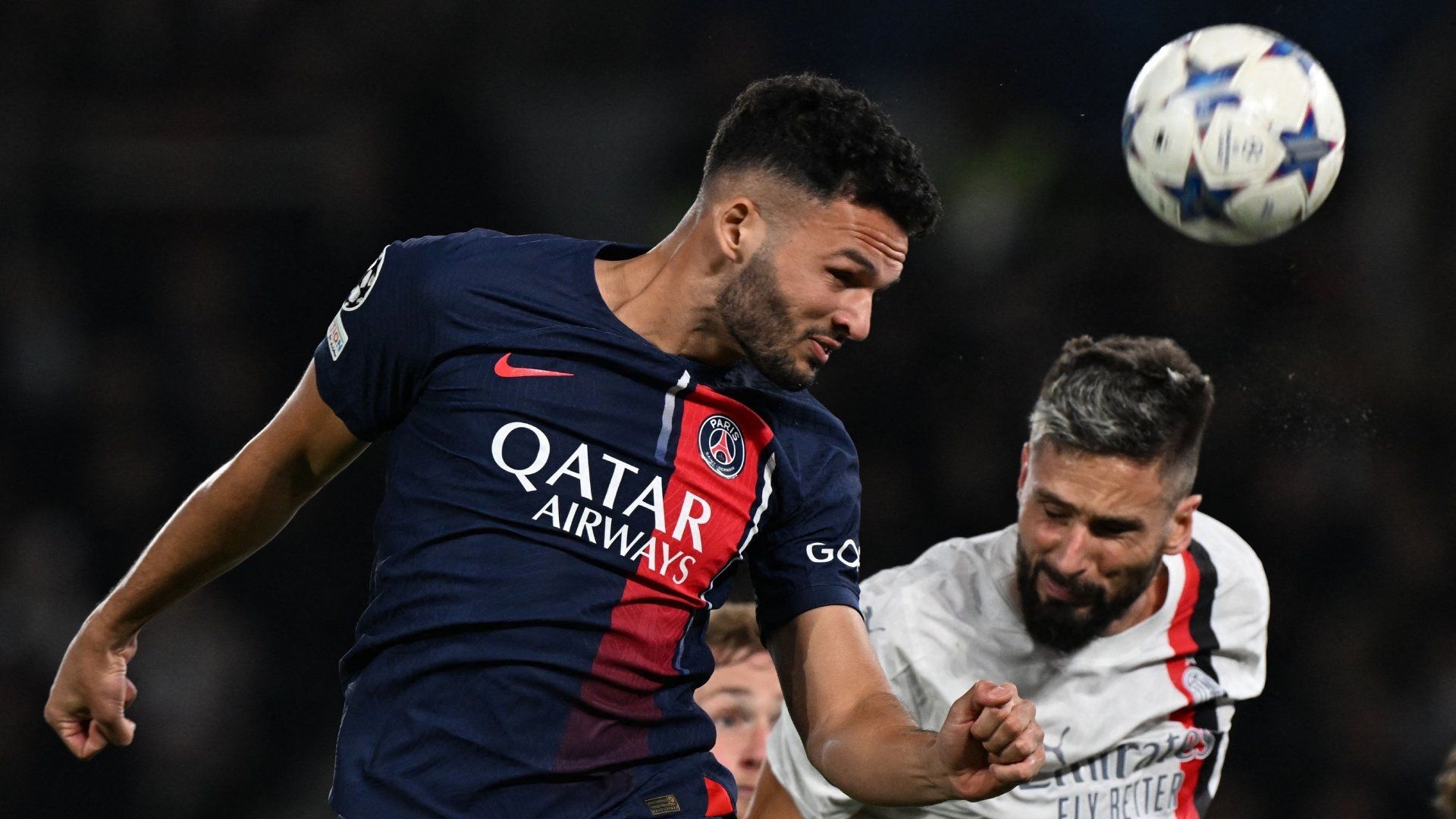 Goncalo Ramos Olivier Giroud PSG AC Milan 2023-24