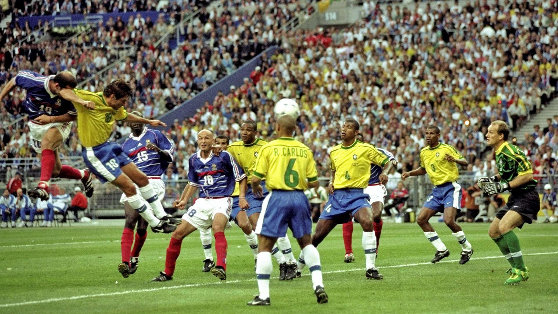 Zinedine Zidane Zinedine Zidane France Brazil World Cup 1998 final