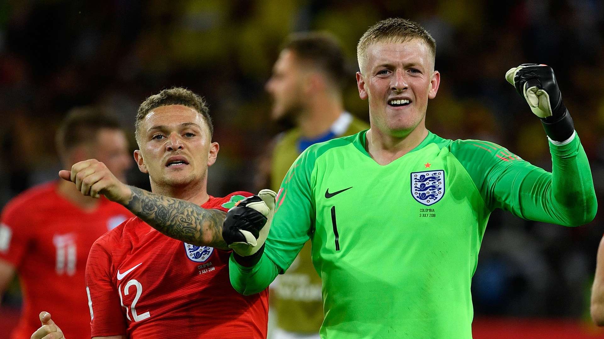 Jordan Pickford Kieran Trippier England Colombia World Cup 2018 030718