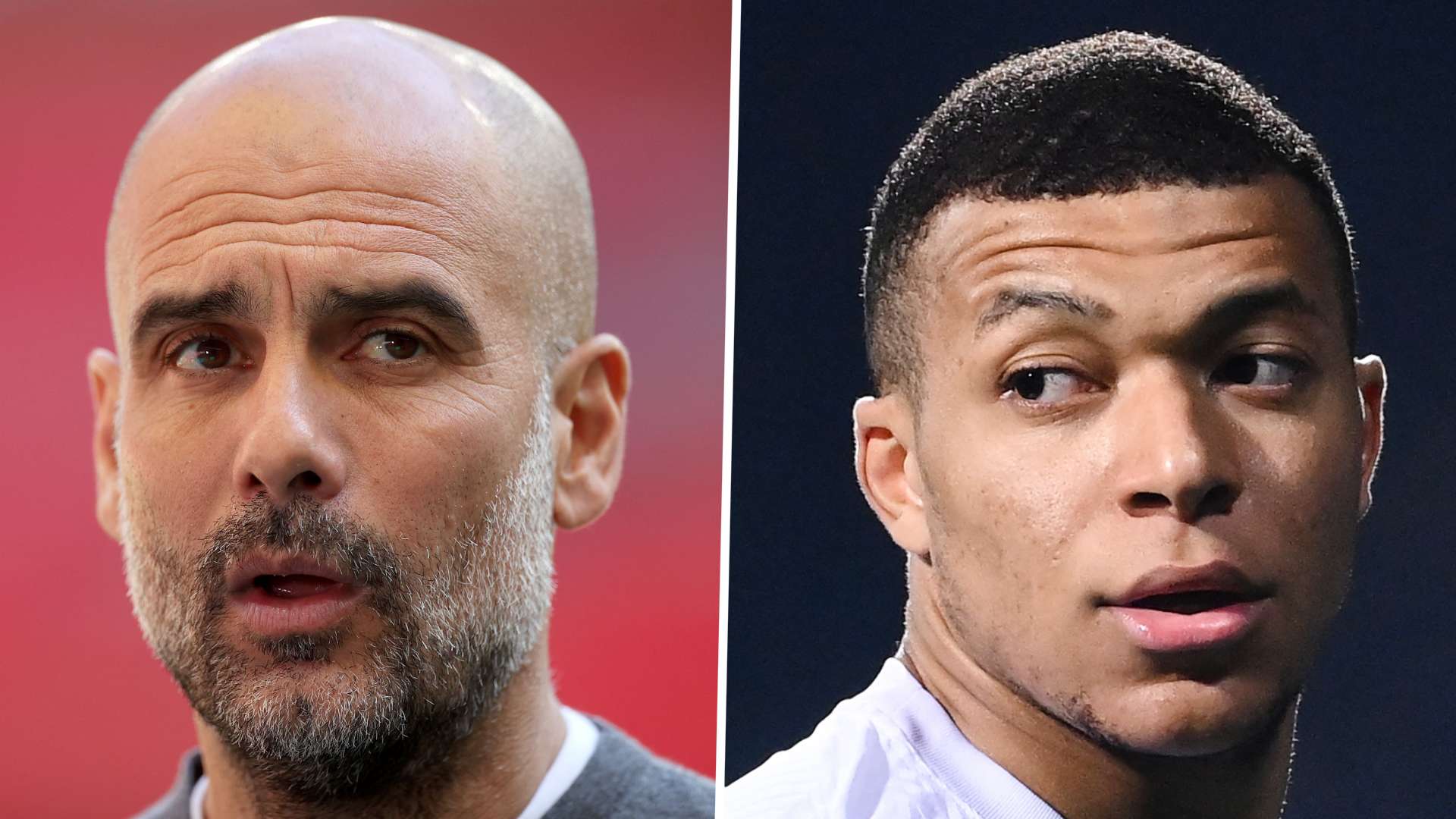 Pep Guardiola Kylian Mbappe GFX