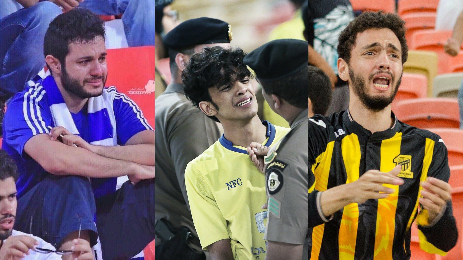saudi fans crying