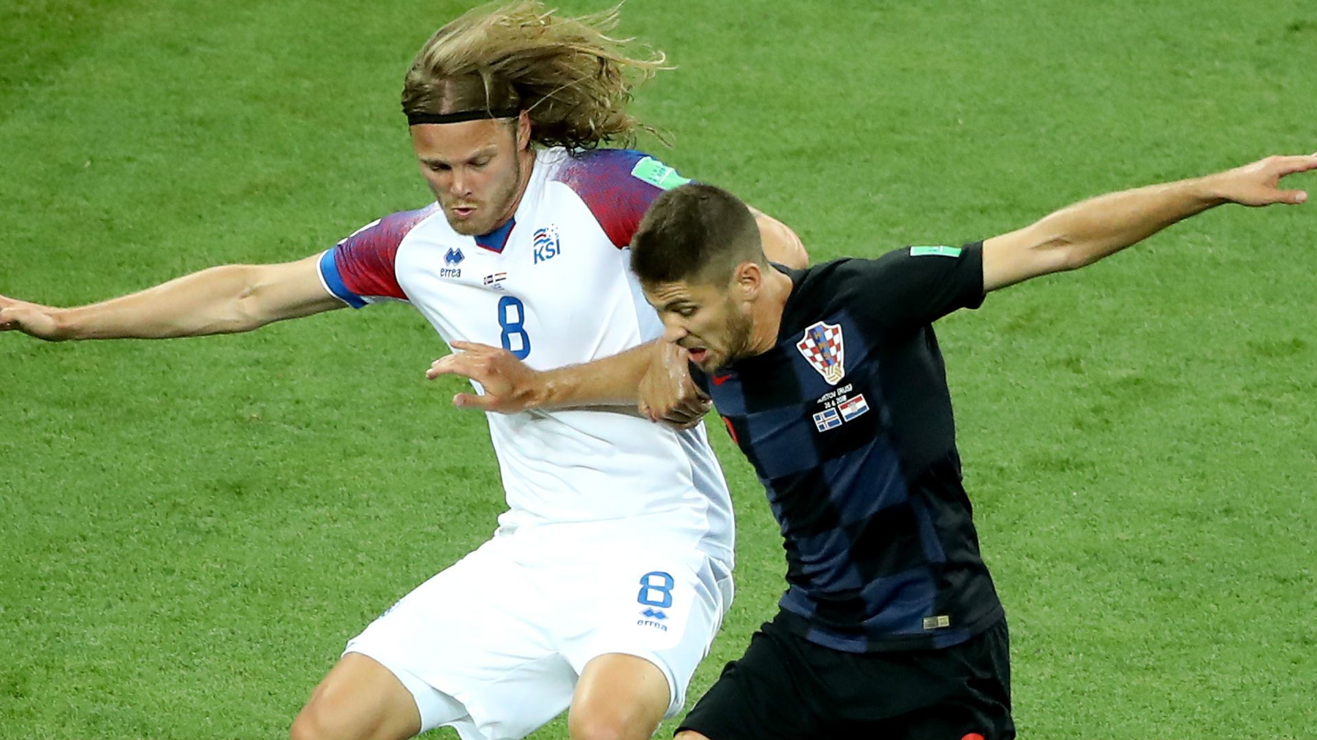 Andrej Kramaric Croatia Birkir Bjarnason Iceland World Cup