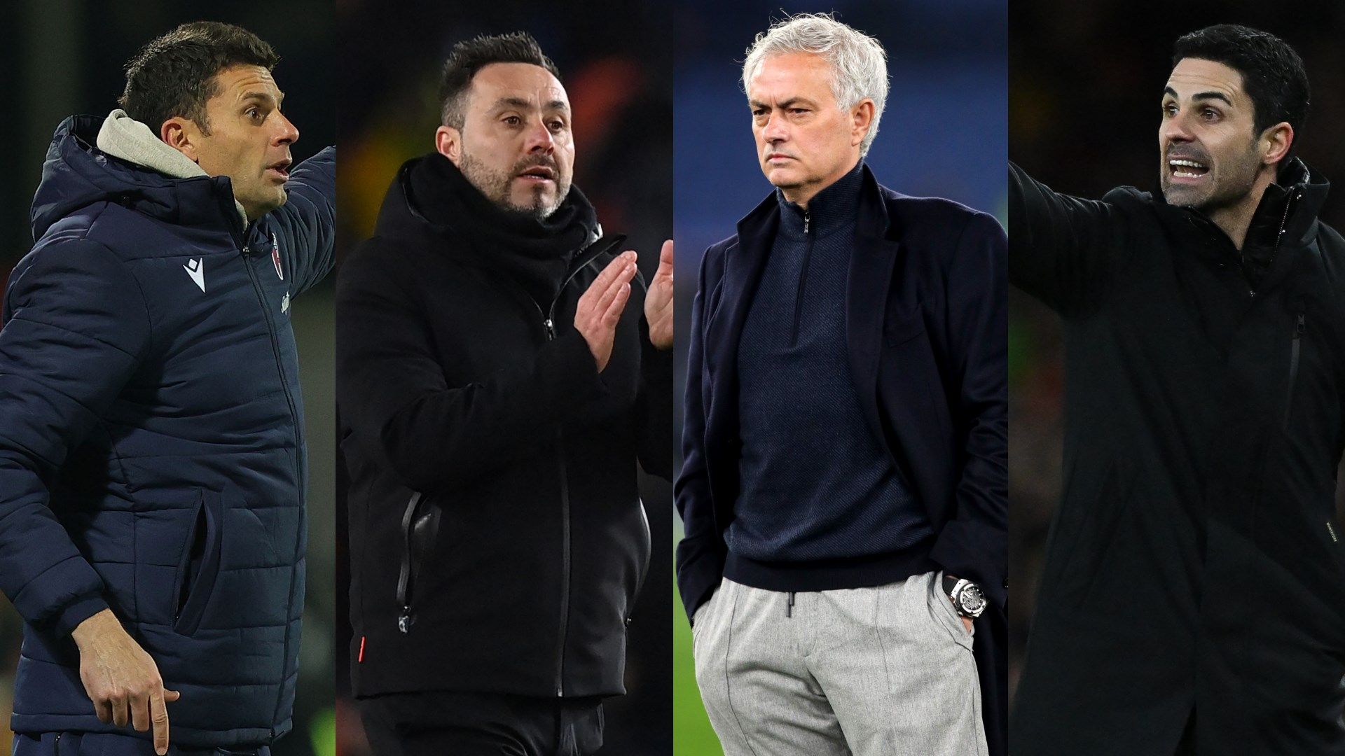 MIX Thiago Motta De Zerbi Mourinho Arteta