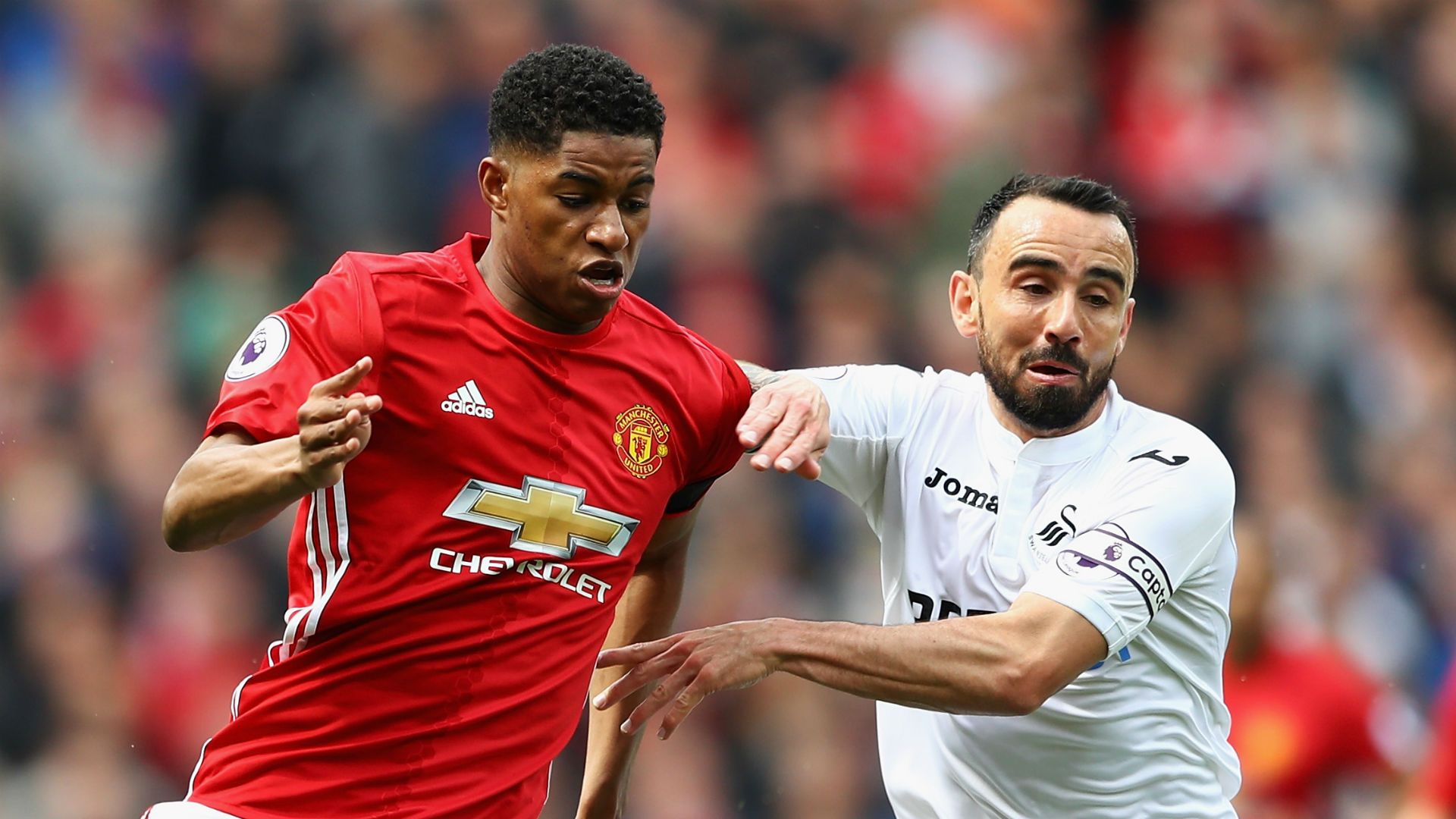 Marcus Rashford Manchester United Leon Britton Swansea