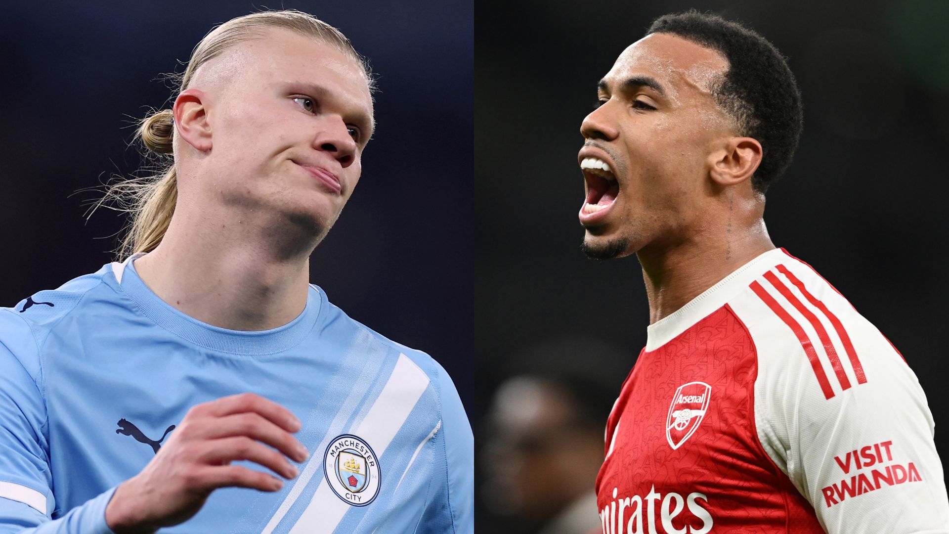 Erling Haaland Gabriel Magalhaes Manchester City Arsenal 2025-26