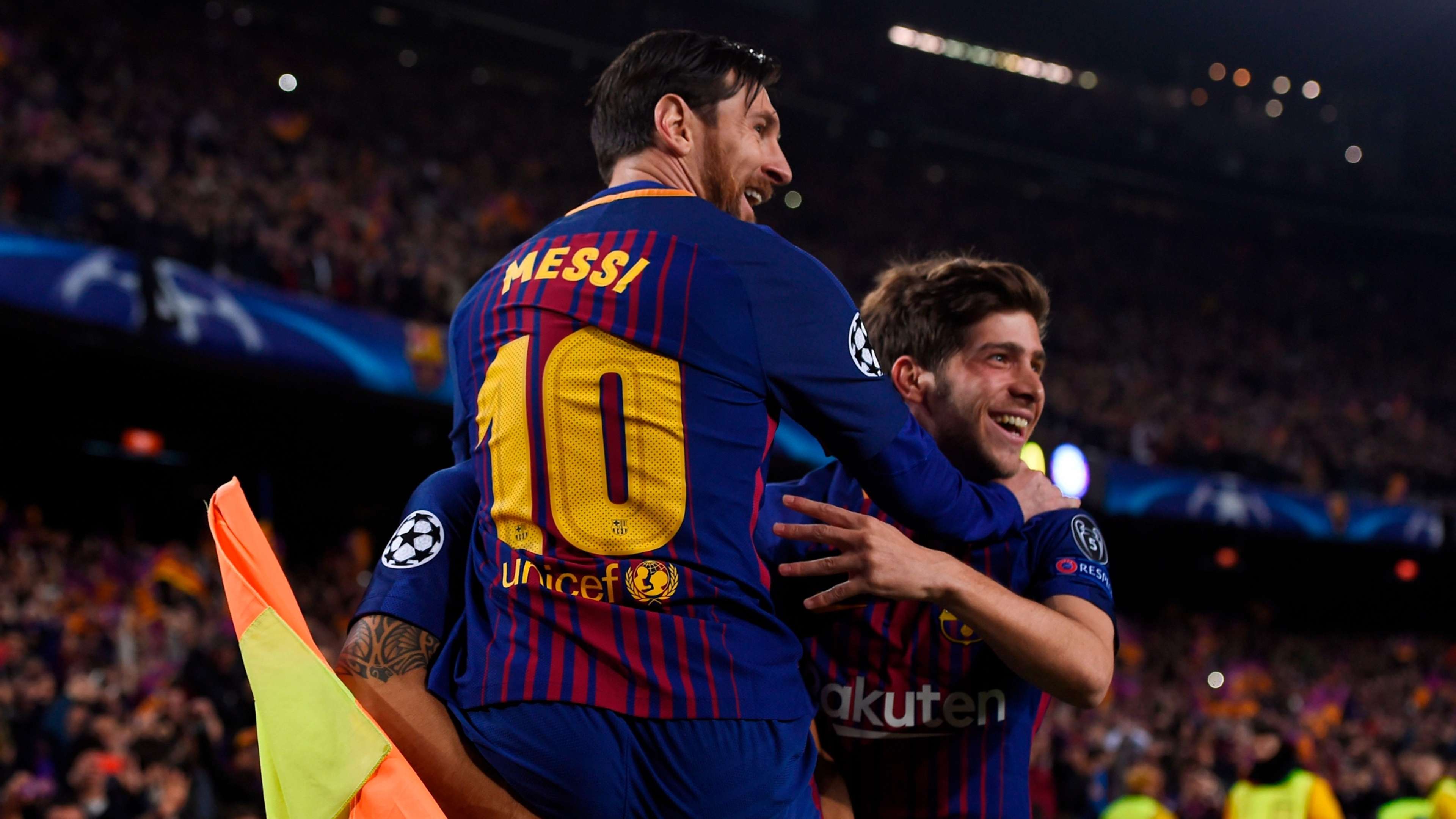 Lionel Messi Sergi Roberto Barcelona
