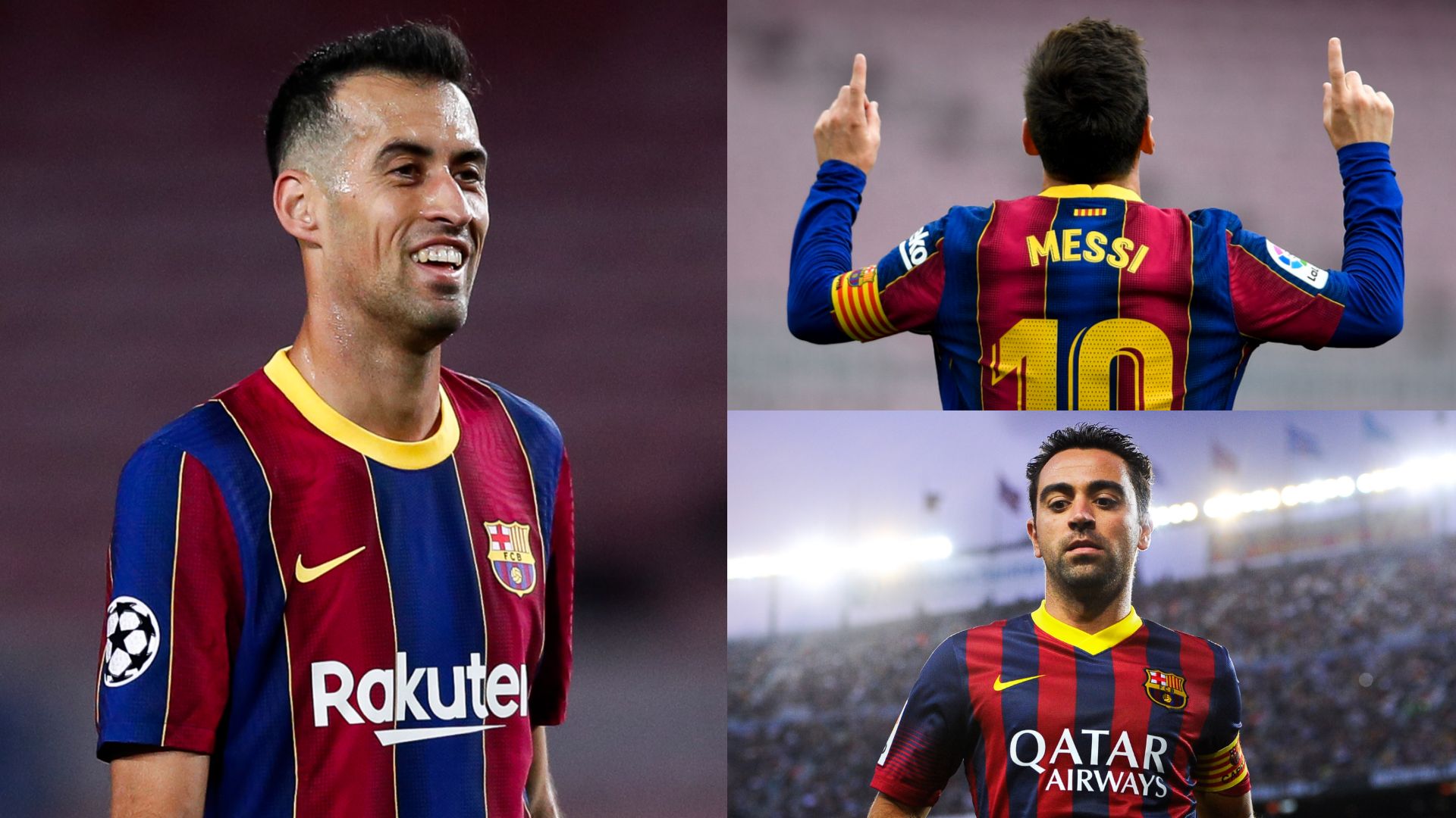 Busquets Messi Xavi split