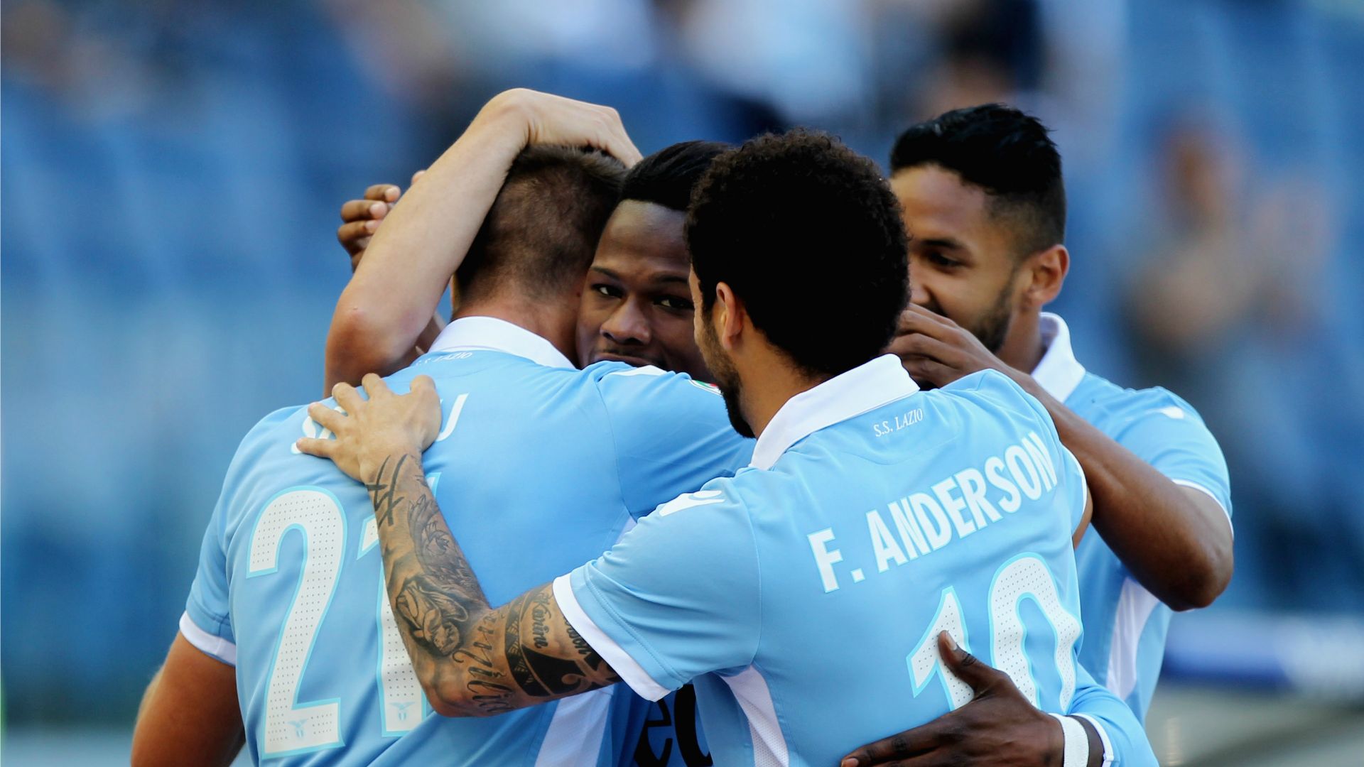 Lazio celebrating Lazio Sampdoria Serie A