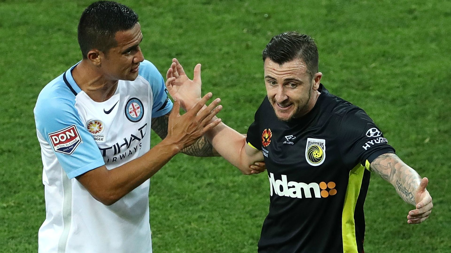 Tim Cahill Roy O'Donovan Melbourne City v Central Coast Mariners A-League 19012017
