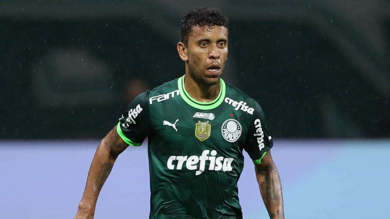 Marcos Rocha, lateral do Palmeiras, em jogo da temporada 2023