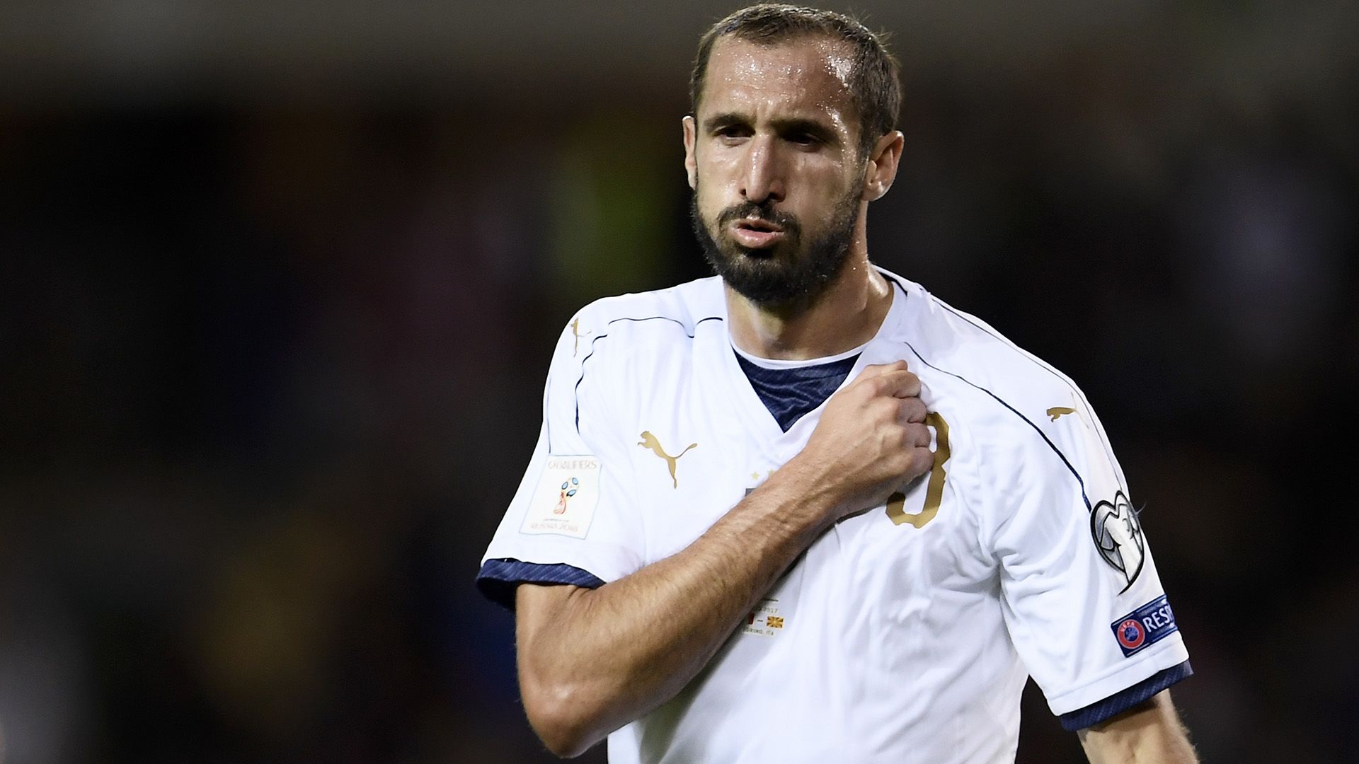 Giorgio Chiellini Italy Macedonia