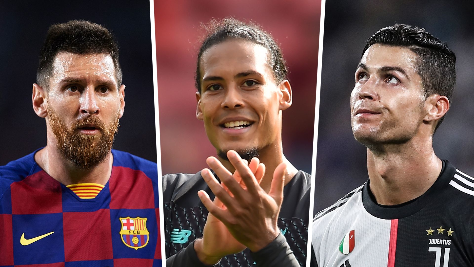 Lionel Messi, Virgil van Dijk, Cristiano Ronaldo