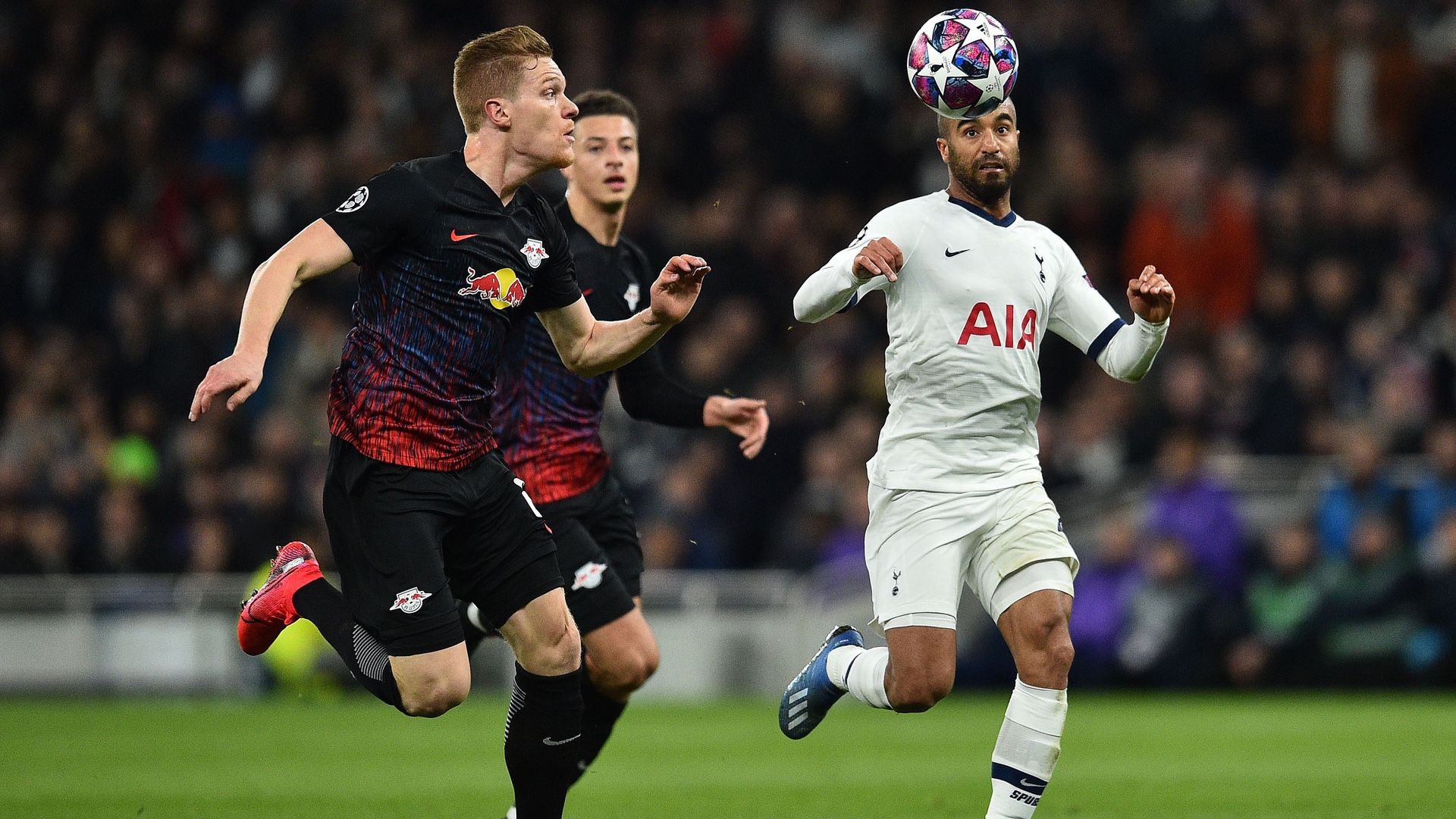 Lucas Moura Marcel Halstenberg Tottenham Hotspur RB Leipzig Champions League 2020