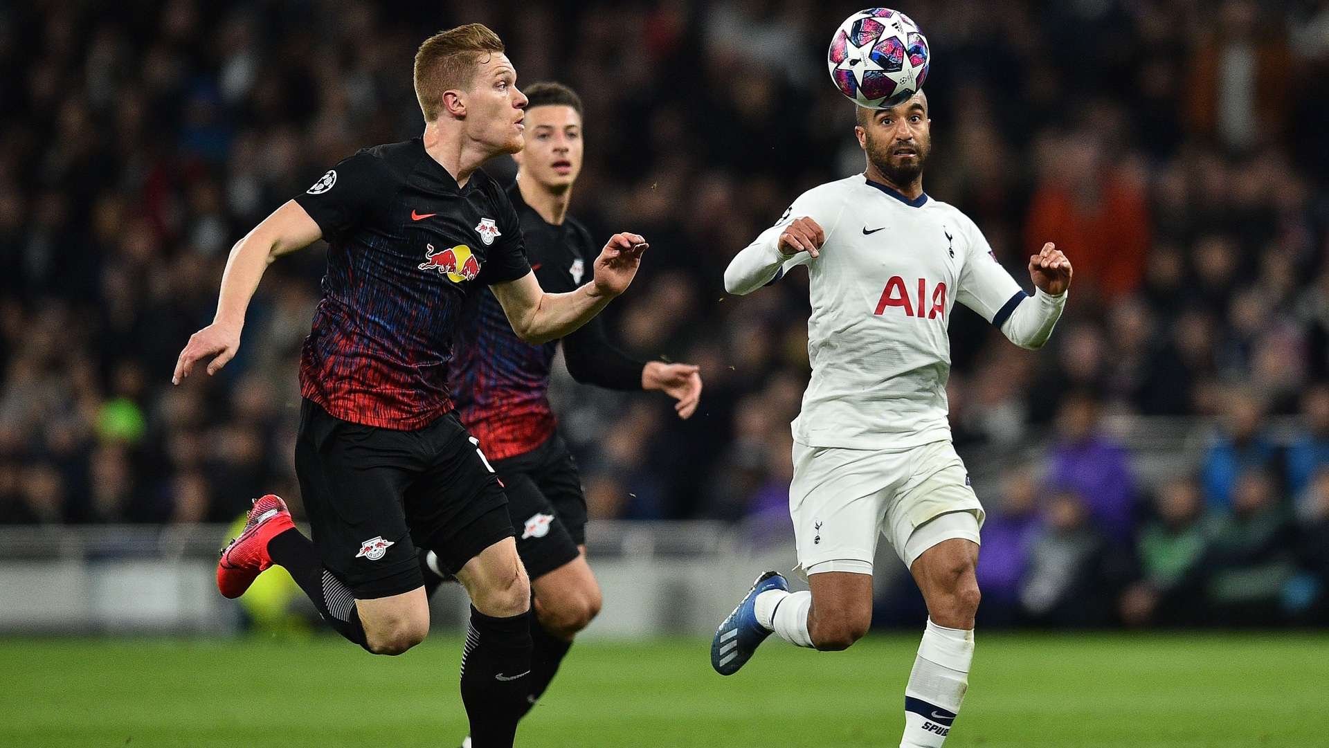 Lucas Moura Marcel Halstenberg Tottenham Hotspur RB Leipzig Champions League 2020