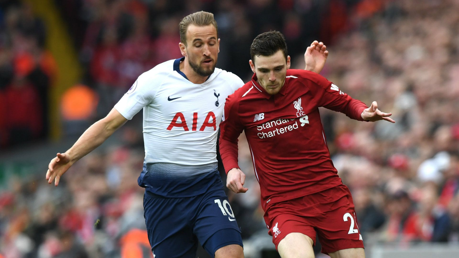 Andrew Robertson Harry Kane Liverpool vs Tottenham Premier League 2018-19