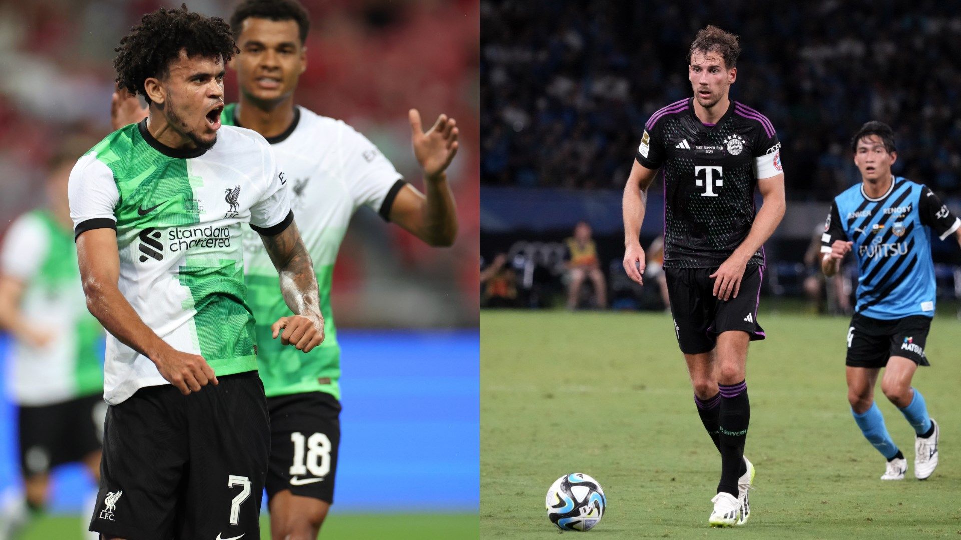 Luis Diaz, Leon Goretzka, Liverpool, Bayern Munich GFX