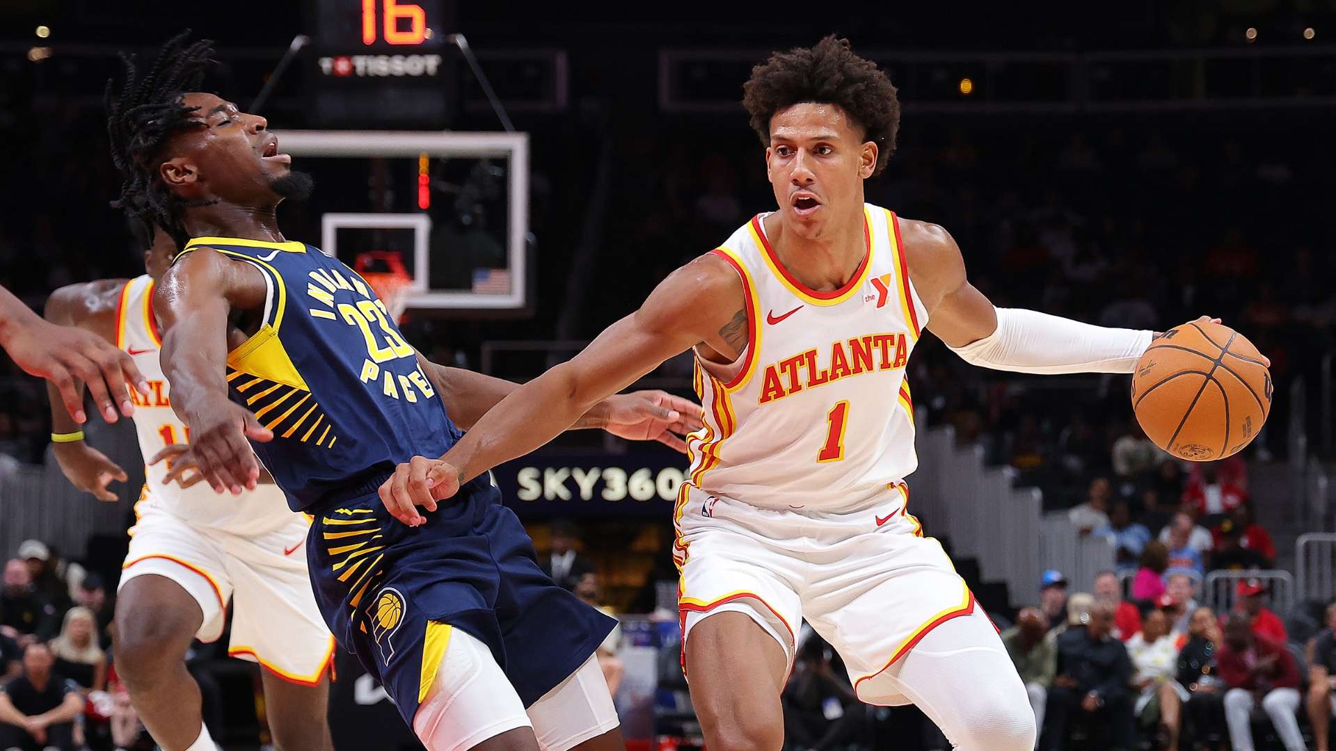 Jalen Johnson #1 of the Atlanta Hawks