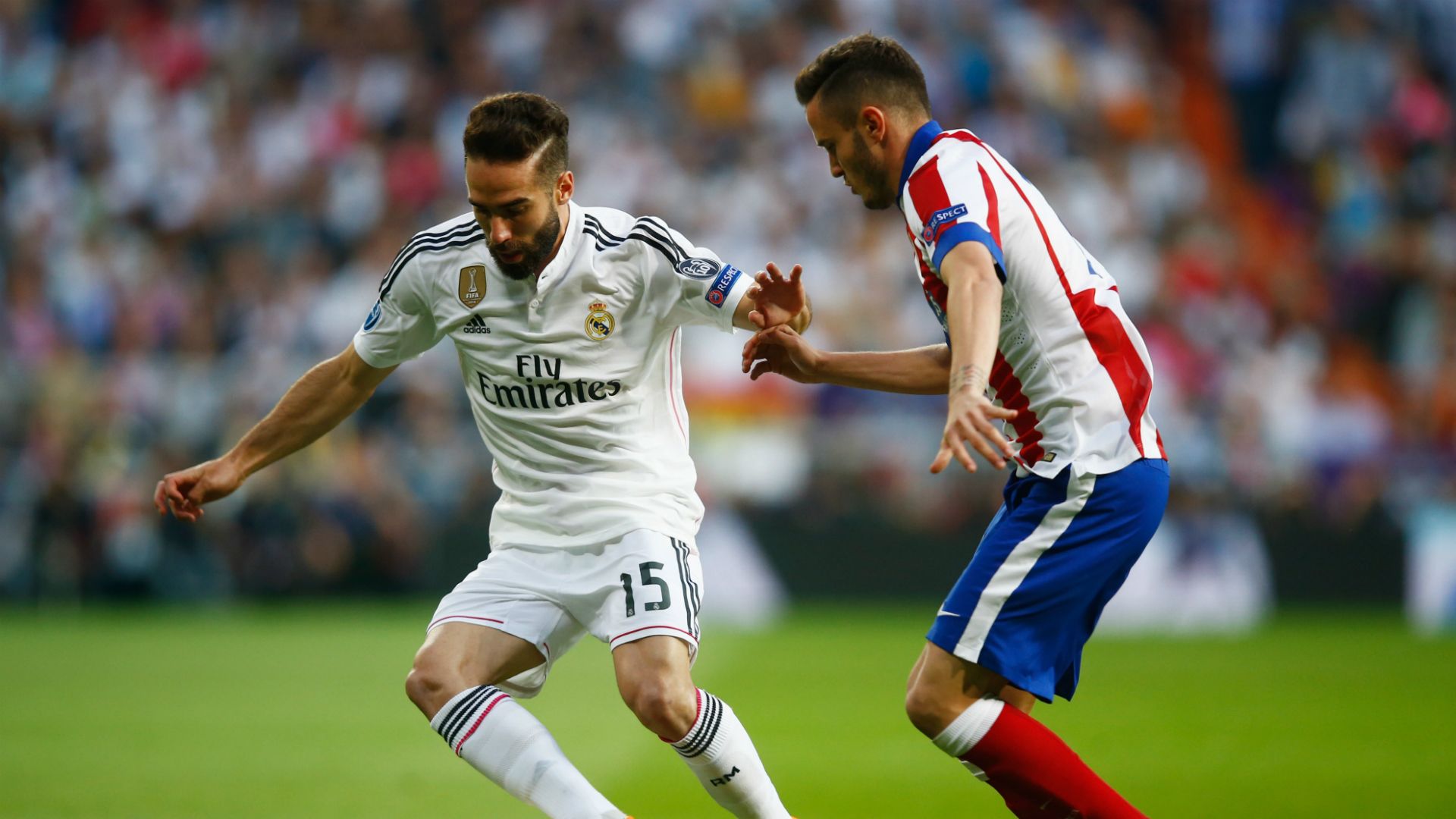 Dani Carvajal Saul Niguez Real Madrid Atletico de Madrid Champions League 04222015