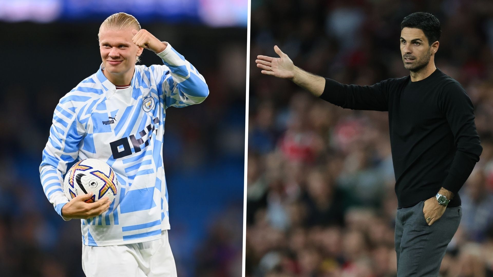 Erling Braut Haaland & Mikel Arteta