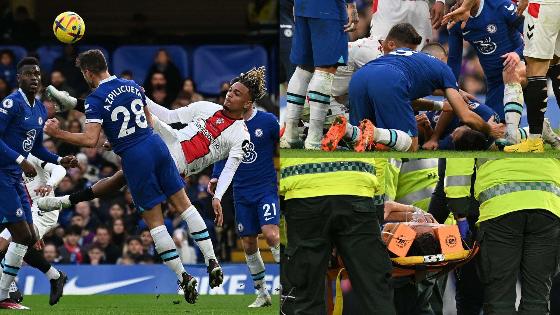 Cesar Azpilicueta injury Chelsea Southampton