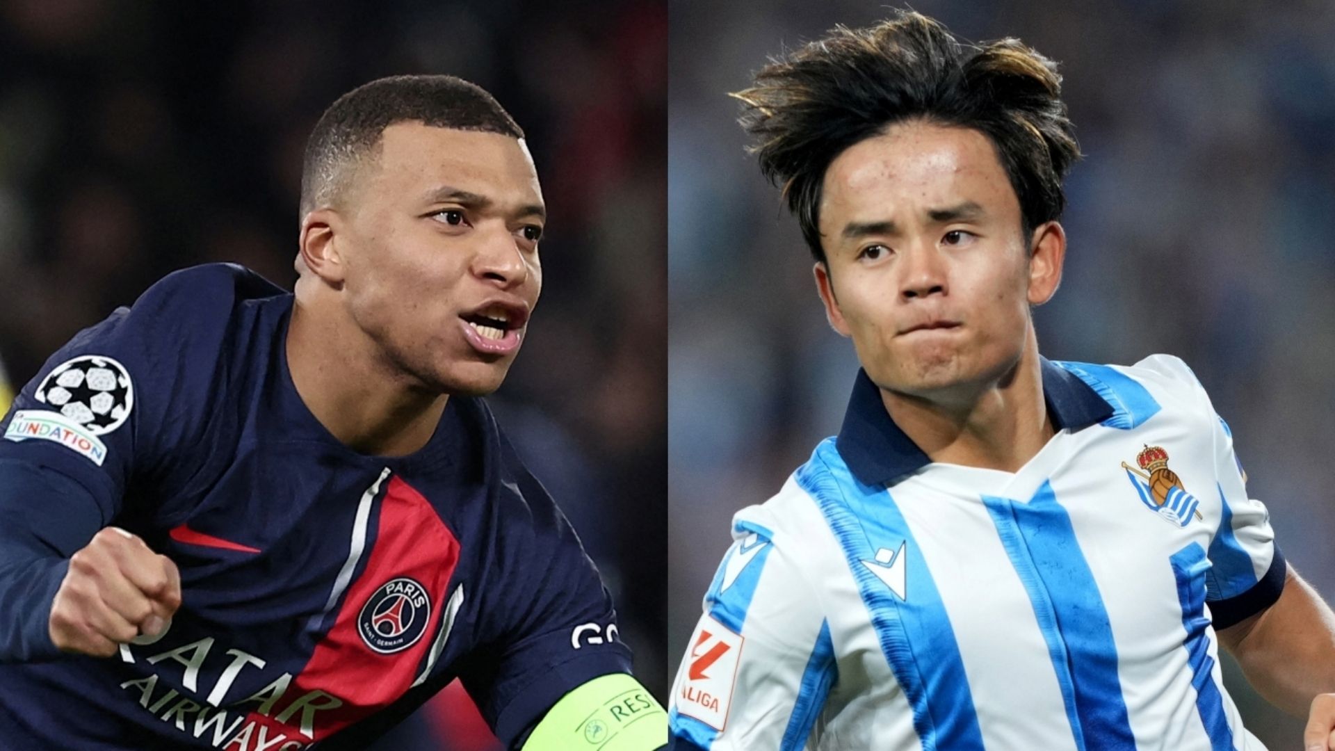 Kylian Mbappe PSG Takefusa Kubo Real Sociedad