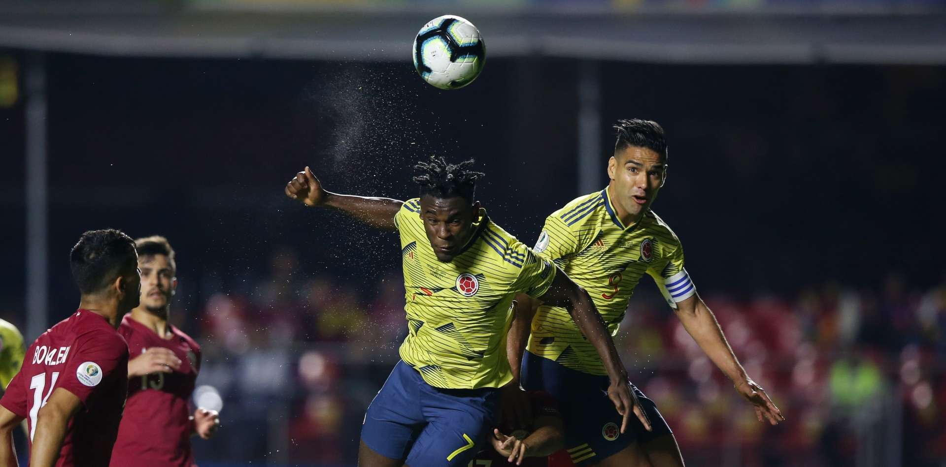 Duván Zapata & Radamel Falcao gol Colombia Qatar Copa América 2019