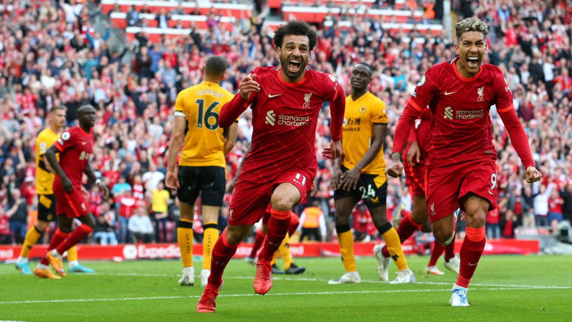 Mohamed Salah Roberto Firmino Liverpool 2022.