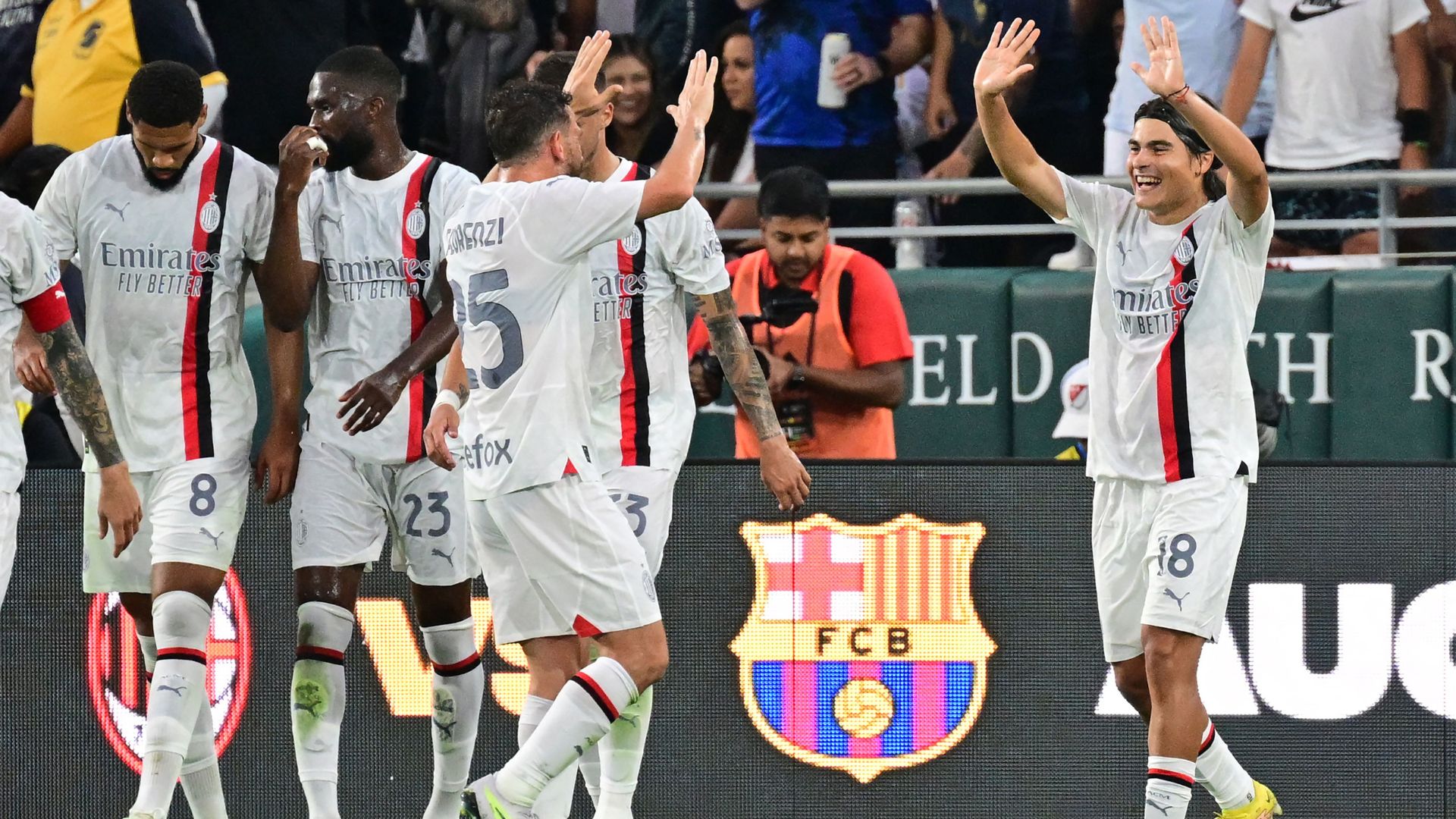 Milan Real Madrid celebration