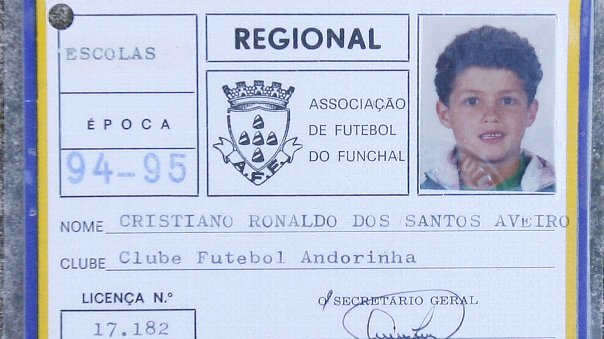Cristiano Ronaldo Kind Spielpass Child
