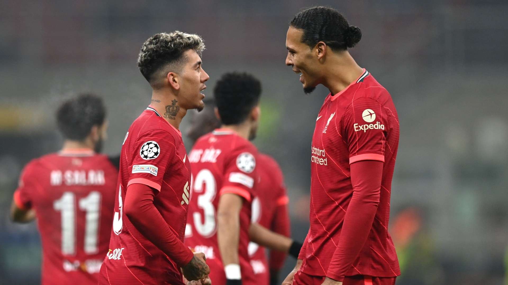 Firmino van Dijk Liverpool Inter Champions League 16022022